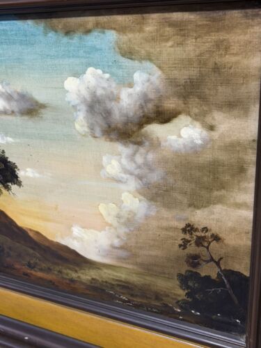 Original Painting Hand Painted On Walnut Landscape Framed Richard Peterson - Picture 8 of 13