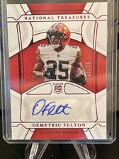2021 National Treasures Demetric Felton Gold Rookie Card RC Auto /25 Browns 🔥📈