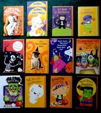 Lot Of 13 Halloween Greeting Cards Individual Style, And Themes New, Unused