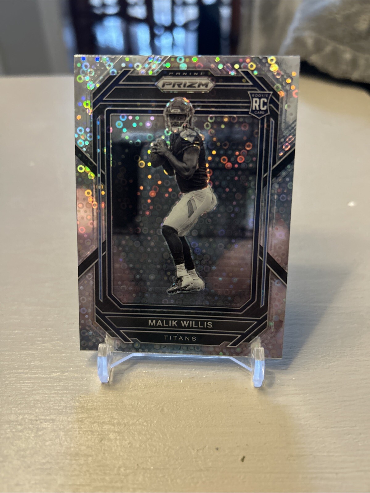 2022 Panini Prizm #303 Malik Willis RC No Huddle Disco B&W Variation Packers