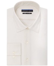  90 Geoffrey Beene Men'S Fitted White Long-Sleeve Dress Shirt 14.5 32/33 S