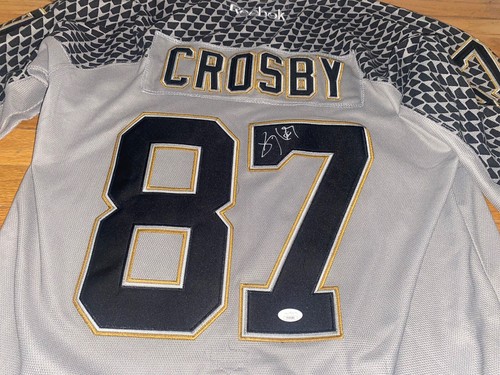 SIDNEY CROSBY SIGNED AUTOGRAPHED PITTSBURGH PENGUINS HOCKEY JERSEY JSA LOA - Picture 3 of 9
