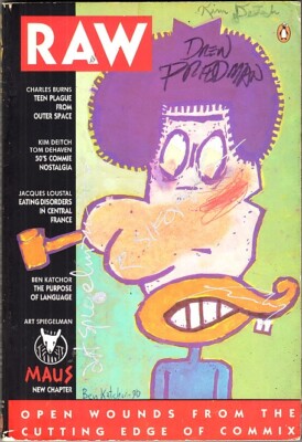 RAW Vol 2 #1 Signed 6X Spiegelman/Deitch/Katchor/Sikoryak/Friedman/Mouly 1989