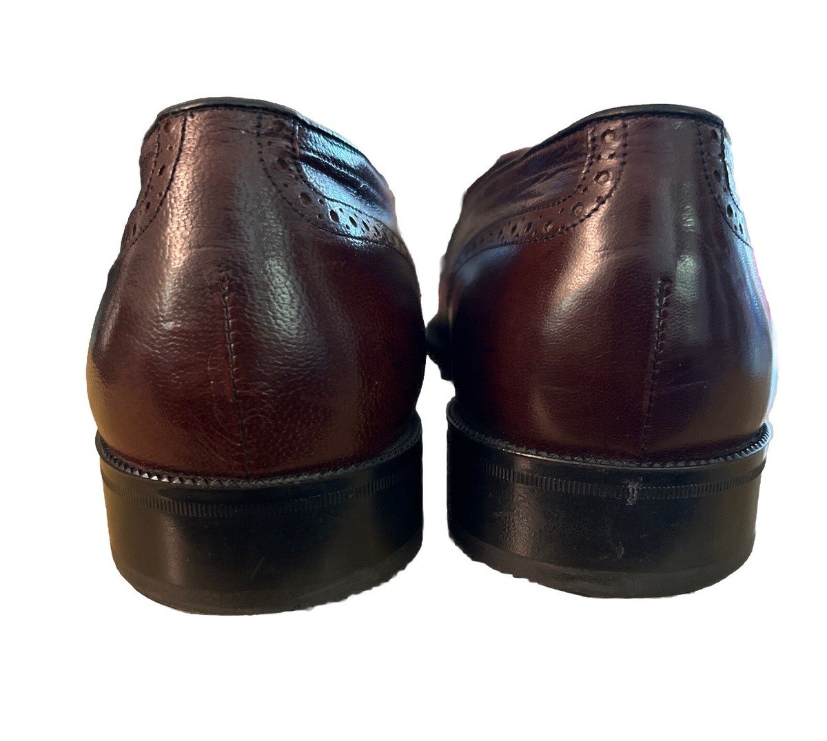 Florsheim Burgundy Wingtip Loafers Slip On Tassel Dress 
