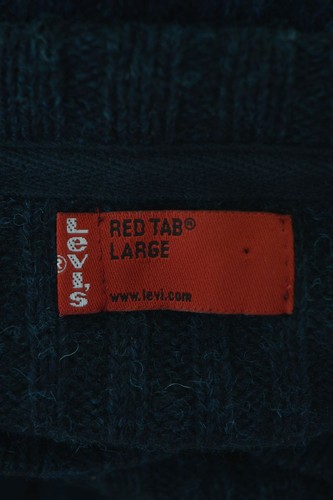 Navy Aa03 neck Jumper Sweater Levi's Mens Blue V Wool Large PEqnYzw