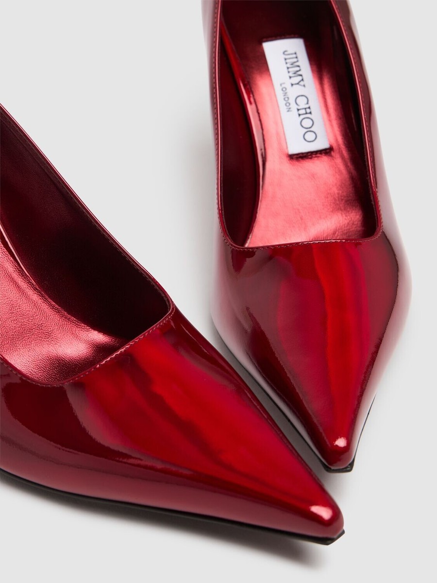 JIMMY CHOO Ixia 80 $995 Ruby Red Leather Pumps New And JIMMY CHOO Ixia 80 $995 Ruby Red Leather Pumps New And