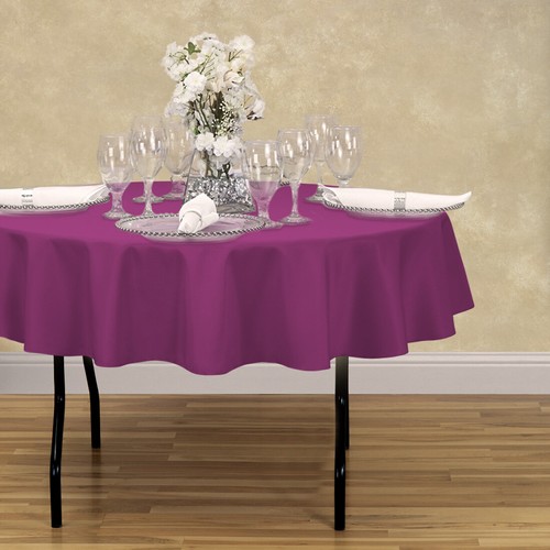 LinenTablecloth 70 in. Round Polyester Tablecloths, 30 Colors! Event & Wedding - Picture 10 of 73
