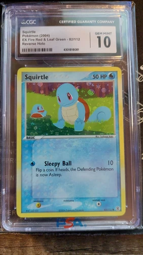 Squirtle - EX Fire Red and Leaf Green - Reverse Holo - 82/112 !!CGC 10 LOW POP!!
