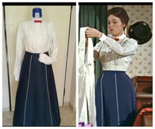 Mary Poppins Nanny Walt Cosplay Costume dress  