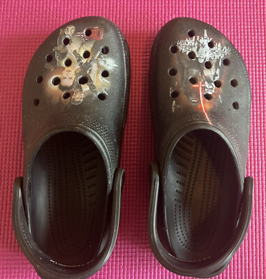 CROCS STAR WARS THE FORCE AWAKENS SHOES BLACK MENS 6 WOMENS 8 GREAT CONDITION