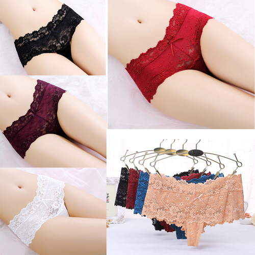Sexy Women's Lace Lingerie Knickers Underwear Low-rise Briefs Panties G-String - 第 1/18 張圖片
