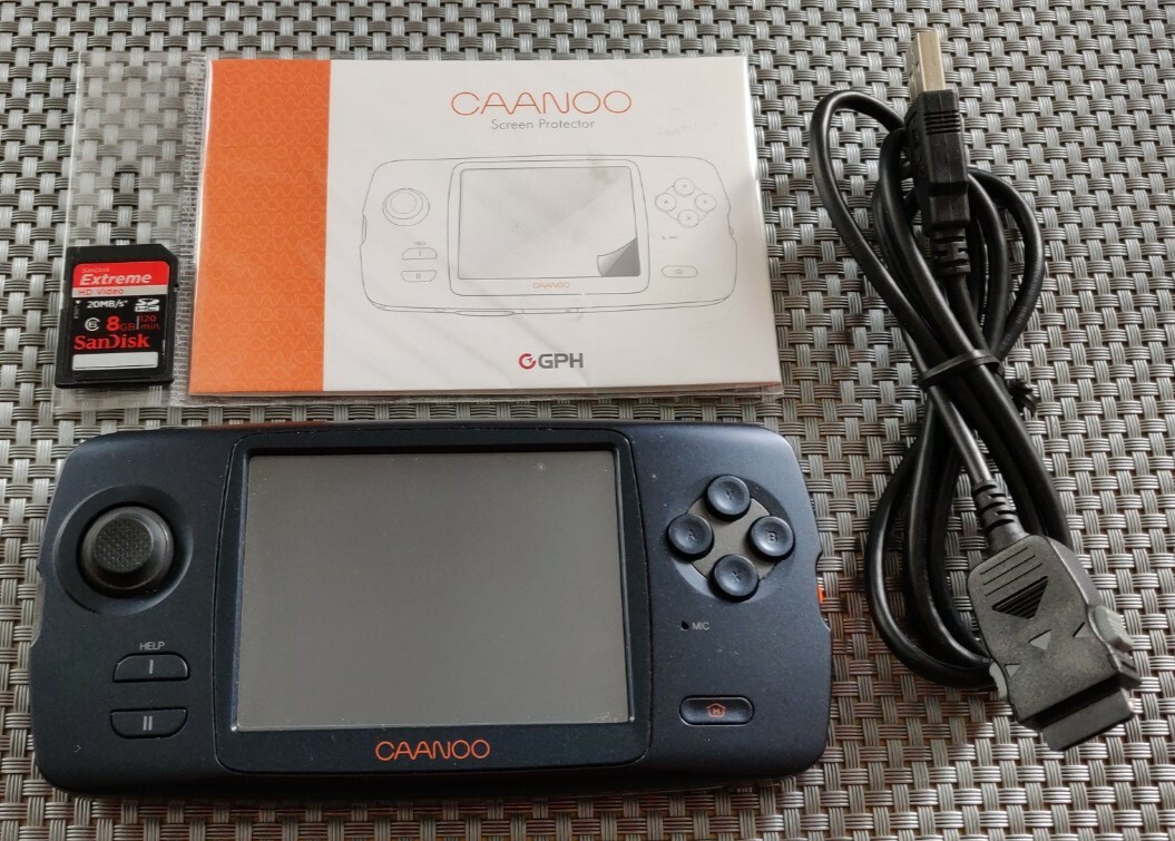 入手困難 幻の韓国製ゲーム機 GPH CAANOO オプション+ライセンスゲーム Caanoo GPH Korean Handheld Portable Gaming Emulation System, Black