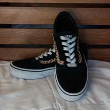 Vans Skate Shoes Black With Animal Print - Size 3 Missy