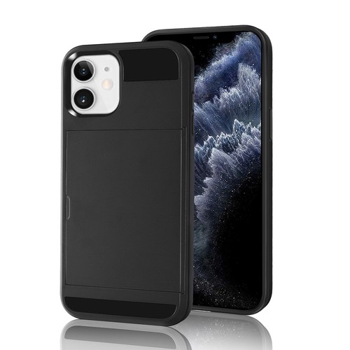 For iPhone 12 Pro/12 Mini/12 Pro Max Wallet Card Slot Hybrid Armor Phone Cover - Picture 8 of 31