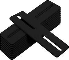 10 PCS 5" Black Flat Mending Plate Support with Slots Carbon Steel Strap Straigh