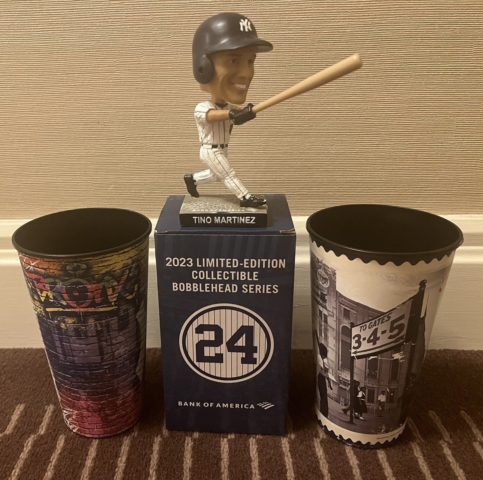 New York Yankees SGA 2023 Tino Martinez Bobblehead And 2 Stadium