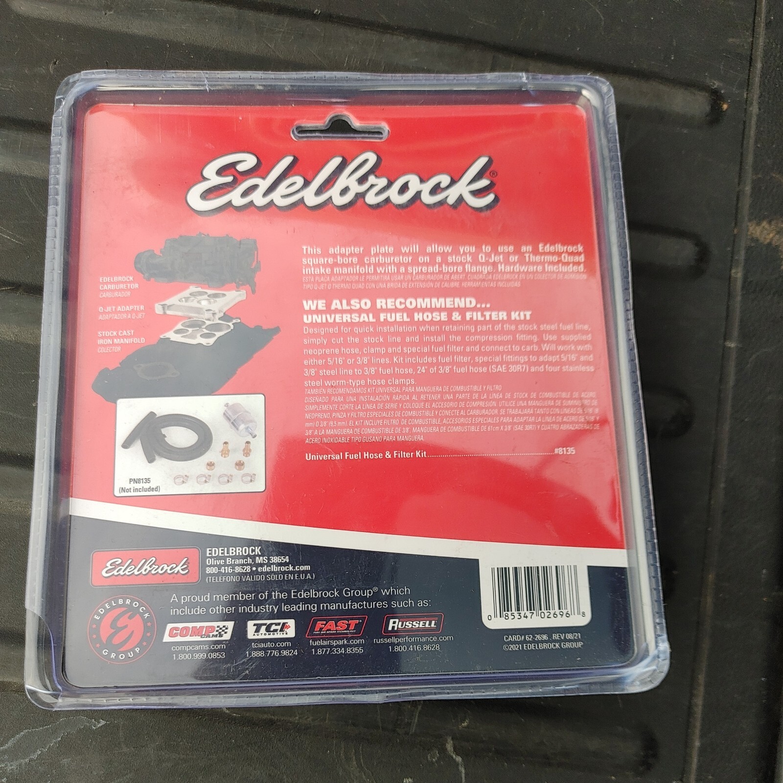 EDELBROCK Carburetor Adapter P/N 2696 85347026968 eBay