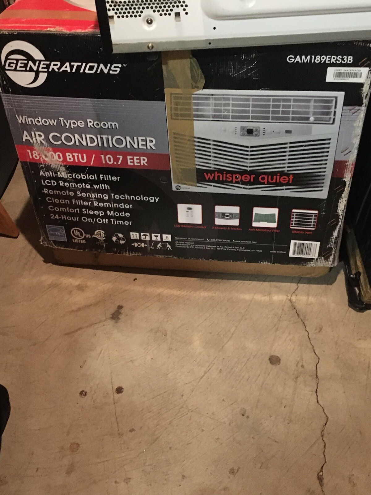 Generations air conditioner. Never Used. Bought by mistake. 220 Volts