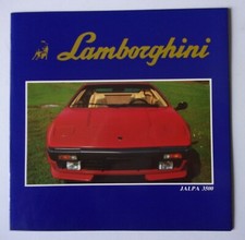 LAMBORGHINI JALPA 3500 orig 1984 Glossy Sales Brochure - I/UK/F/D