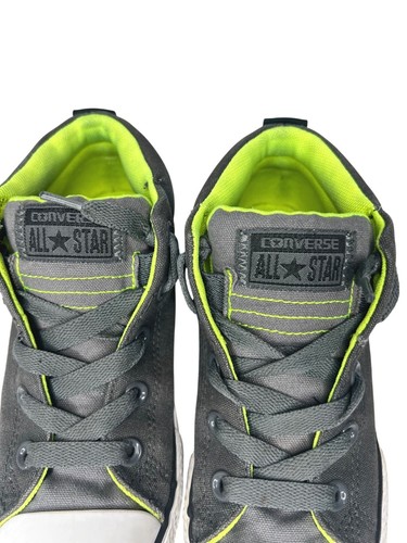 Converse Chunk Taylor All Star Kids' Sneakers Stylish Gray & Neon Green Size 2.5 - Picture 4 of 10