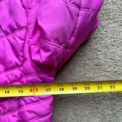 Under Armour Jacket Girls Large Full Zip Pink Puffer Pockets Polyester - Picture 7 of 12