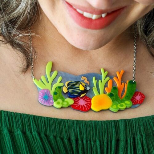 ERSTWILDER GREAT BARRIER REEF, CORAL REEF NECKLACE. NEW IN BOX.