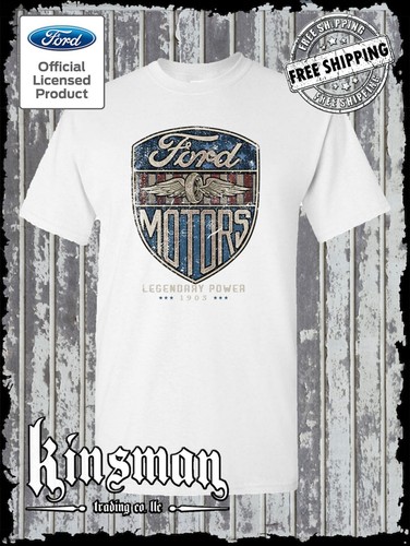 Ford Motors Legendary Power Retro Vintage Style Logo T-Shirt / Official Licensed - Bild 6 von 10