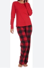 Climate Right by Cuddl Duds 2Pc Base Layer Top Leggings Set Red Women's Large