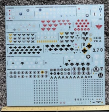 Warhammer 40k leviathan Space Marine Decals / Transfer Sheet      Free Ship.....