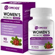 Women's Probiotic Cranberry Extract and Organic Prebiotics 90 Billion CF  -GG