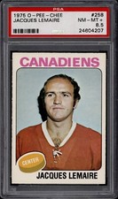 1975 OPC #258 JACQUES LEMAIRE PSA 8.5 NEAR MINT-MINT+