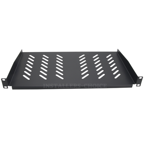 2-Pack Vented Server Shelf 1U Rack Mount 19", 10" Deep, 11lb Capacity, Black - Picture 3 of 6