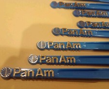 Vintage Pan Am Airlines Stir Stick (lot of 10) Blue PAA