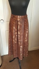 NEXT size 8/10 faux snakeskin skirt in brown and gold
