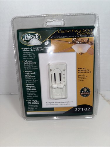 Ceiling Fan & Light Wall Switch Control By Hunter For All Brands