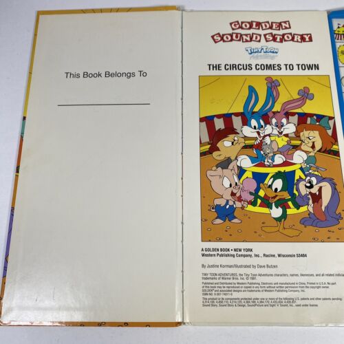 Tiny Toon Adventures Circus Comes to Town Golden Sound Story Book - Vintage 1991 - Picture 8 of 10