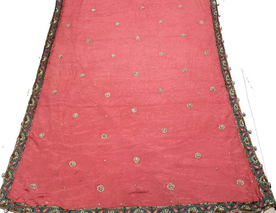 Bufanda Dupatta Vintage India Bordada Estola Larga Mantón Mujer Hiyab LD6419 Foto 2 de 4