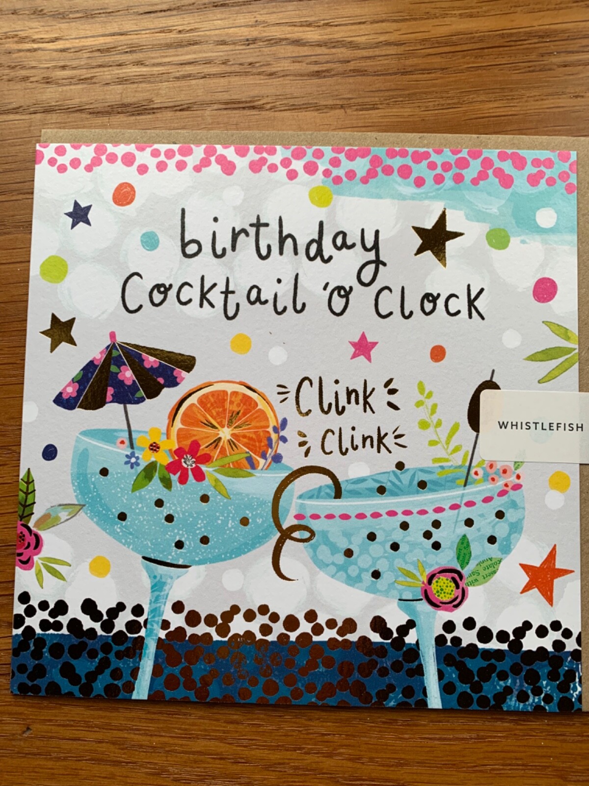 WHISTLEFISH BIRTHDAY RECYCLED BLANK GREETING CARD COCKTAILS eBay
