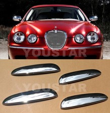 UK STOCK 4 X S Type CHROME Door Handle Lever Covers for 98-08 Jaguar S-Type X200