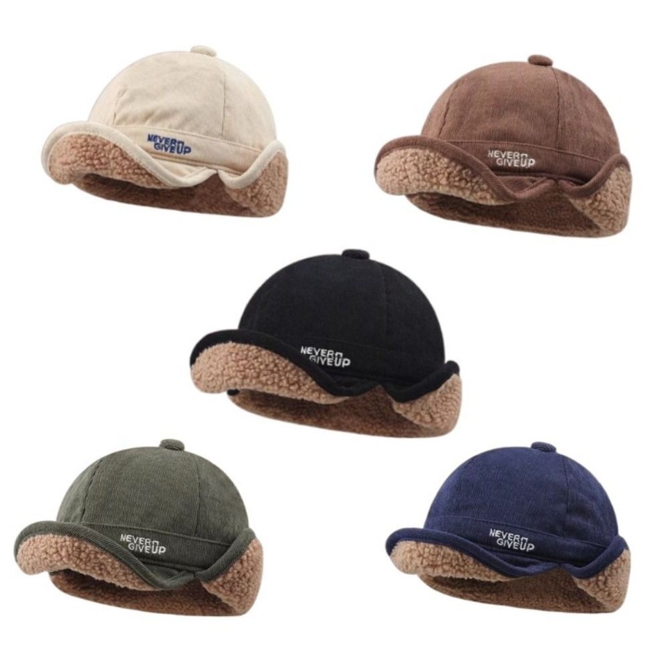 Lamb Wool Bomber Hats Thickened Ear Cover Caps Popular Flying Caps