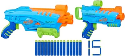 Nerf Elite Junior Ultimate Starter Set, 2 Easy-Play Blaster