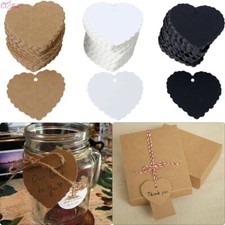 100pcs Heart Shape Kraft Paper Tag DIY Scrapbooking Label And Presents Gift Tags