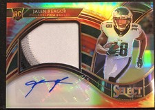 2020 Select Rookie Signature swatch Tie Dye Jalen Reagor #4/25 - ENN Cards