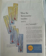 1955 Shell Oil Company research Armour and Company thermometers ad