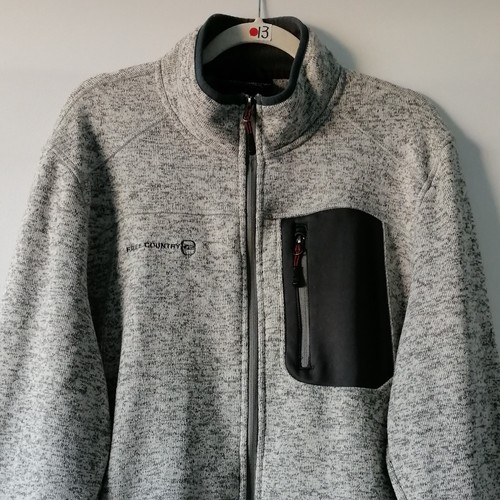 Free Country Live In It Mens Gray Bandit Hybrid Full Zip Fleece Jacket Size XL - Picture 3 of 7