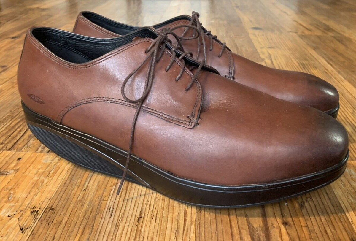 MBT Mens Brown Leather Walking Toning Rocker Brown Shoes Sz  display picture 1