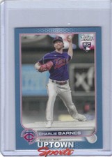 2022 Topps Mini Baseball - CHARLIE BARNES- BLUE PARALLEL - CARD #641- #7/10