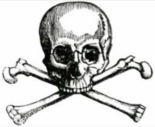 temporary tattoo - Set of two wrist Skull approx. 1.5" each   