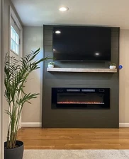 Bossin 50 Inch Recessed Wall Mounted Electric Fireplace