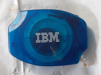 Vintage IBM Retractable Ethernet LAN Network Cable retractable   Blue Promo Swag